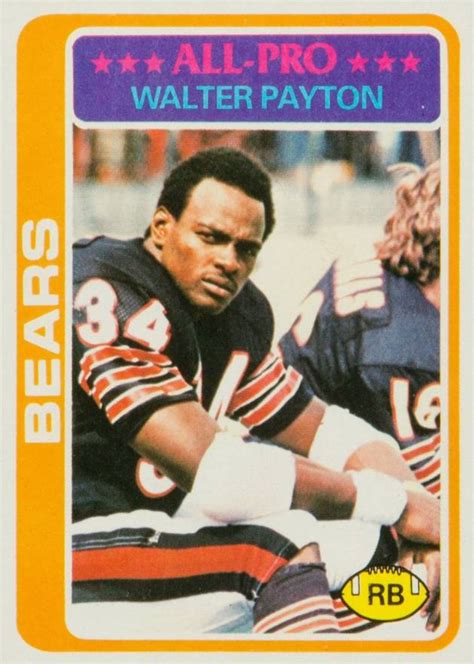 walter payton football card values